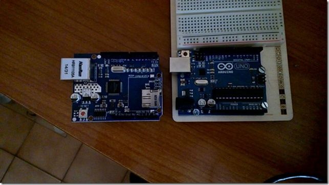 The two boards after assembly